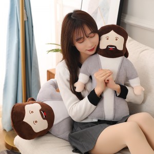 CE Custom OEM Stuffed Plush Jesus Soft Religious Savior Pillow For Classic Christmas Religious Toy Gifts