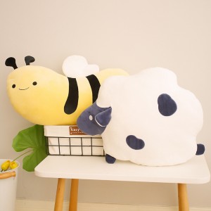 Creative Cartoon Design Little Hedgehog Bee Sheep Plush Animal Pillows In Bulk Children Gift
