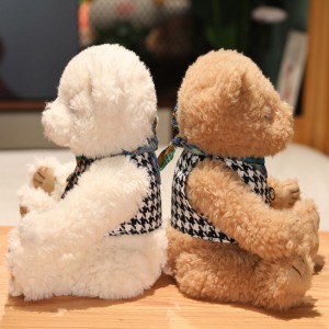 Kub Muag EN71 Bulk Stuffed Teddy Bears Plush Cov khoom ua si hauv ncoo Custom Logo Rau Koj Cov Neeg Hlub