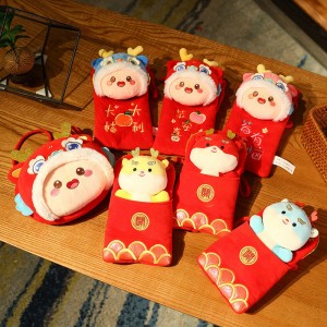 CE OEM Wholesale Custom Dragon Stuffed Animal Plush Toy Chinese New Year Dekorasyon nga Gasa