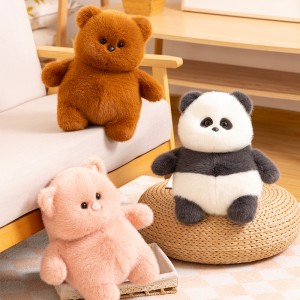 OEM gamyklos pritaikytas pliušinis žaislas Panda Pig Bear kimštų gyvūnų pagalvių didmeninės prekybos žaislų gamintojas Kinijoje