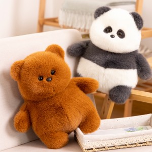 Jouet en peluche personnalisé en usine OEM, Panda, cochon, ours, oreillers en peluche, fabricant de jouets en gros en Chine