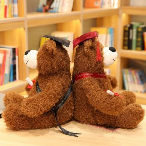 Промотивна фабричка цена Полнети играчки за дипломирање Теди мека диплома за д-р мечка Подароци за дипломирани студенти