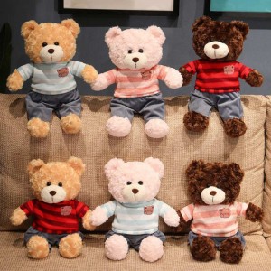 Free Sample Plush Toy Cloth Teddy Bear Unique Design Stuffed Bears In Bulk For Valentine’s Day