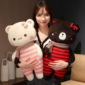 Wholesale Cute Lovely Handmade Bear Shaped Plush Toy Pillow For Kids Birthday Presents