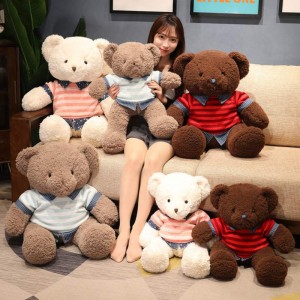 Teddy Bears Mórdhíola Fluffy Kawaii Ainmhithe Stuffed Doll Plush Do Pháistí agus Teaghlaigh