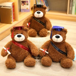 Promotional Factory Price Stuffed Toy Graduation Teddy Soft Bachelor Dr. Bear Gifts Para sa Graduation Students
