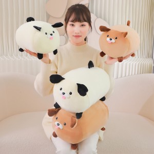 Bag-ong Disenyo sa Pabrika nga Stuffed Dog Animal Soft Puppy Pillow Squishy Plush Doggy Toy
