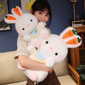 Giocattolo di peluche super carino coniglio di carota imbottito di coniglio