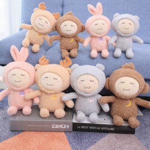 7ʺ 10ʺ Custom Hot Selling Fashion Cute Plush Monkey Rabbit Bear Deer Plush Pillow Promotional Gifts