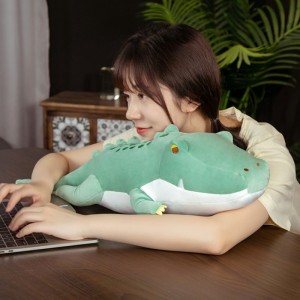Real realista crocodilo brinquedo de pelúcia simulação brinquedo macio jacaré decorar sofá e cama
