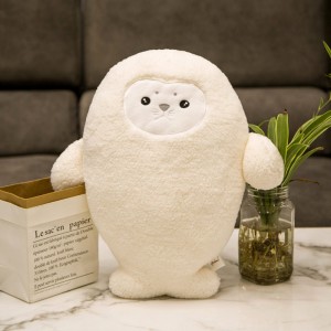 Custom Adorable Stuffed Seal Plush Pillow Toy Sea Creatures Soft Plushies For Kids