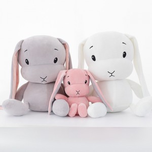 Amazon Hot Sell Cute Super Soft Plush Toy Bunny Stuffed Rabbit Toy Sleep Accompany With Baby
