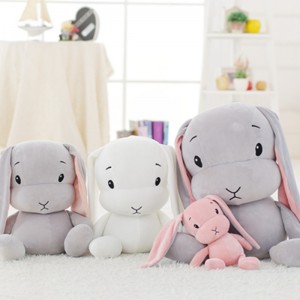 Amazon Hot Sell Cute Super Soft Plush Toy Bunny Stuffed Rabbit Toy Sleep With Baby