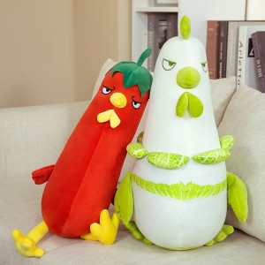 CE Уютная мягкая подушка с овощами и курицей, фаршированная игрушка