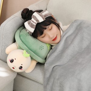Multifunction 3 In 1 Pillow Blanket Inside Tortoise Stuffed Animal Soft Toy