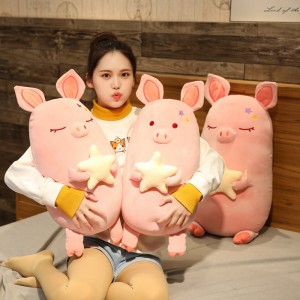 ASTM Cute Star Fat Stuffed Animals Babi Bantal Mainan Lembut
