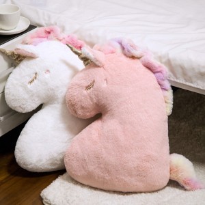 Wholesale 50cm Unicorn Stuffed Animals With Rainbow Tail Plush Animal Pillow For Kids Room Decoration
