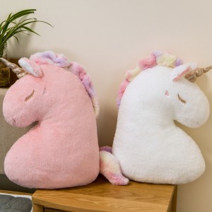 ຂາຍສົ່ງ 50cm Unicorn Stuffed ສັດທີ່ມີ Rainbow Tail Plush Pillow ສັດສໍາລັບການຕົກແຕ່ງຫ້ອງ Kids