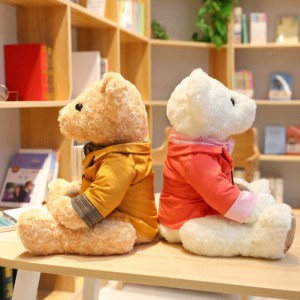Logo Pola Kustom Desain Cantik Plushies Teddy Bear Plush Toy High Quality Aman Kanggo Bocah-bocah