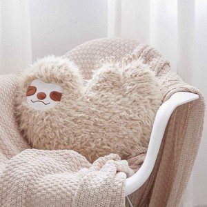 သက်ရှိသက်မဲ့ ဇနီးမောင်နှံ Sloth Stuffed Animal Tree Forest Animal Plush Pillow Cushion အိမ်အလှဆင်ပါ။