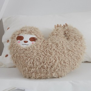 Casal realista preguiça animal de pelúcia árvore floresta animal travesseiro almofada decorar casa