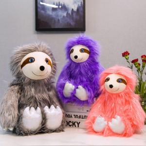 CPSIA BSCI Ji bo Zarokan Pêlîstokê Nêm Pêlîstokê Pêlîstokê Heywanê Sloth Stuffed Û Xemilandina Malê