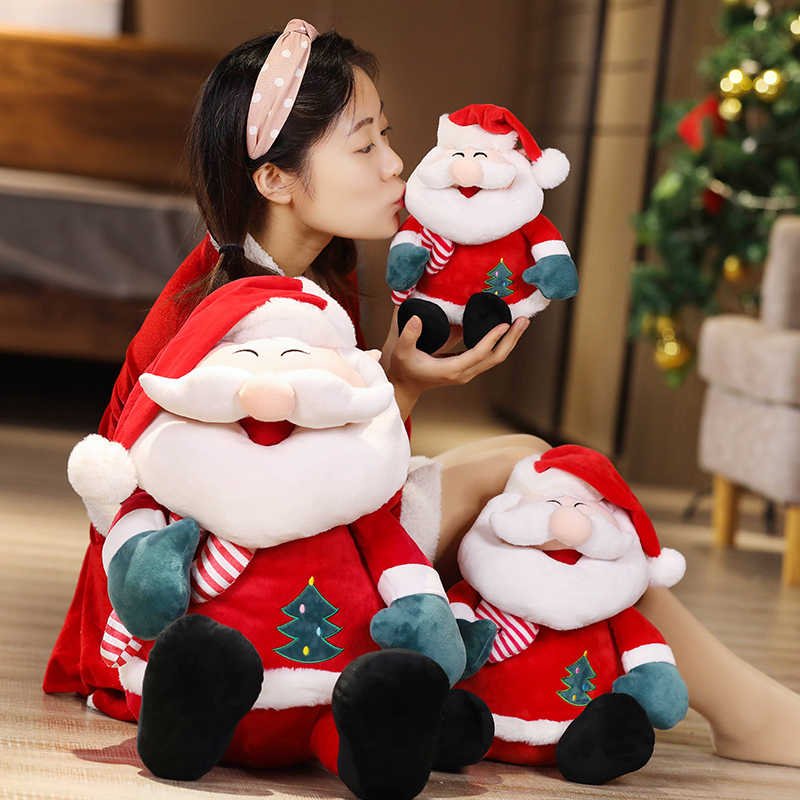 EN71 ASTM CPSIA Custom Logo Wholesale Cute Plush Santa Clause Christmas Stuffed Toy Featured Image