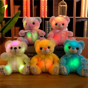 Bulk Light Up Teddy Bear Plush Toy Glowing Luminous Bear Soft Toys For Kids