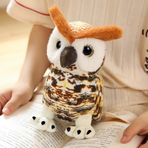 Simulation Custom Stuffed Plush Owl With Big Eyes Soft Toy Creative Plushies For Kids Gifts