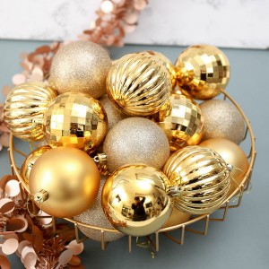 New Style 4/6cm 34pcs Colorful Shiny Matte Glitter Painted Christmas Decoration Plastic Balls Adornos De Navidad