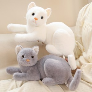 Wholesale Creative Kawaii Lifelike Soft Cat Plush Cute Kitty Animal Home Decoration For Children