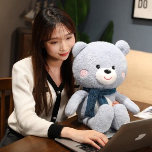 New Arrival Colorful Design Wholesale Stuffed Animals Teddy Bear With Scarf Plush Toy Pillow For Kids