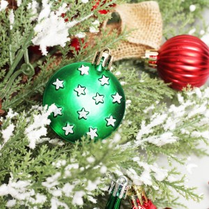 New Styles 12 Colors Mixed 58pcs Box Set Gift Plastic Christmas Balls Hanging Ornament For Sale