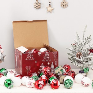 China Factory Good Quality Friendly Price Christmas Balls Tree Ornaments With Color Handed Painting