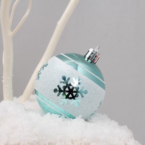 Popular Environmental Shatterproof Blue Christmas Ball Ornaments For Xmas Festival Decorations