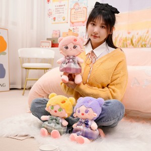 Lovely Super Soft Custom Logo Cotton Doll With Handmade Clothes Kpop Doll For Birthday Gifts