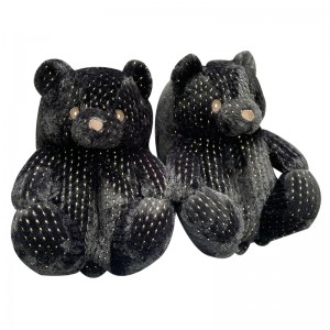 Comfortable One Size Teddy Bear Slipper Stuffed Home Indoor Shoes Slippers In Winter