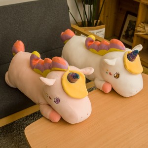 Factory Direct High Quality Stuffed Unicorn Long Plush Pillow Toy For Sleeping And Decoration