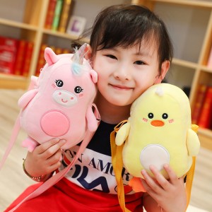 Wholesale Kawaii Plush Backpack Duck Unicorn Avocado Styles For Children Birthday