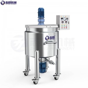 Small scale movable cosmetic homogenizer mixer stirring machine laundry detergent making machine