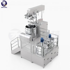 Hydraulic lifting Ointment Vacuum emulsifier homogeneous mixer machine