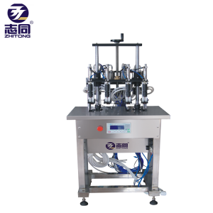 Wholesale OEM Jinfeng Convenient to Move Semi-Automatic Vacuum Perfume Small Bottle Filling Equipment with Four Heads Perfume Filling Machine