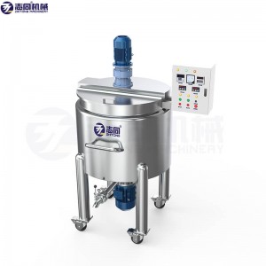 Small scale movable cosmetic homogenizer mixer stirring machine laundry detergent making machine