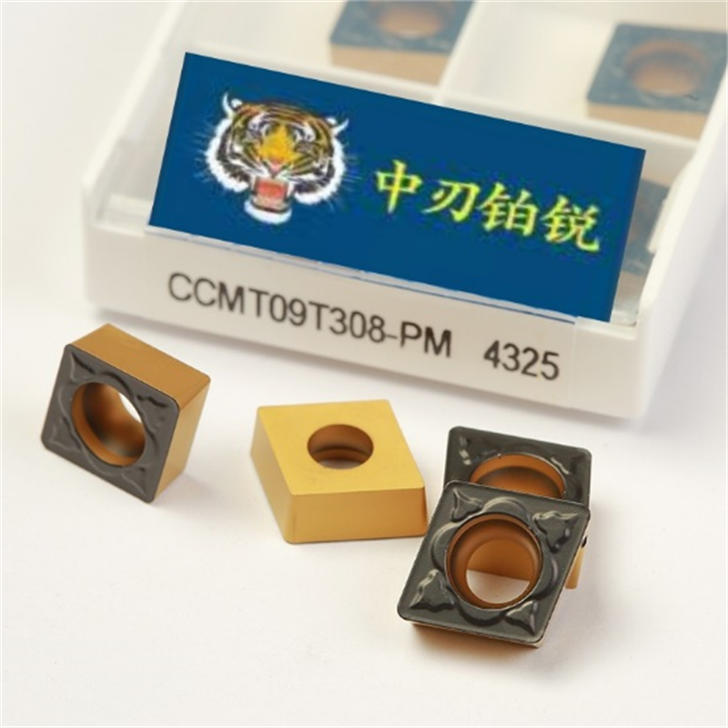 Vysoko kvalitné karbidové sústružnícke nástroje CCMT09T308-PM karbidové sústružnícke doštičky CCMT CNC sústružnícke rezné nástroje čierna žltá farba