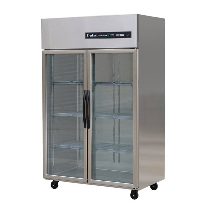 glass door upright refrigerator 01