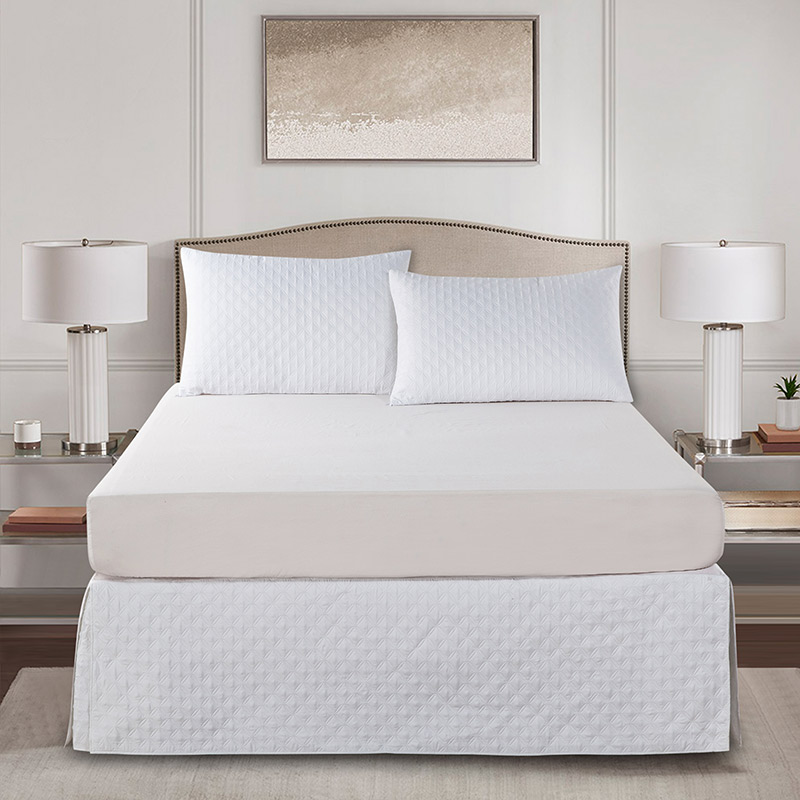Quilted beautiful bed skirt make your bed and bedding room beauty