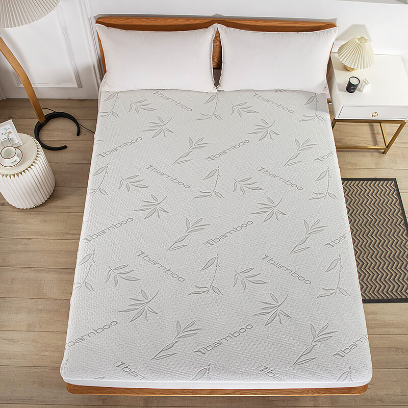 Bamboo anti bacterial anti allergy breathable waterproof mattress protector