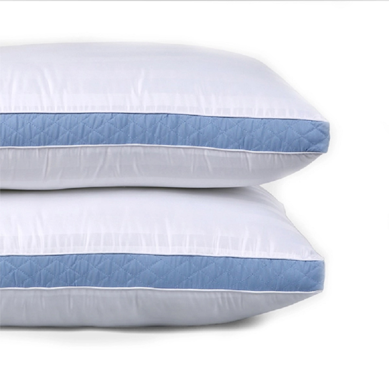 Gusseted air ventilation luxury cotton washable bed pillow shell with pipping pillow shell