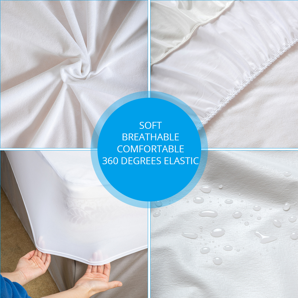 Tencel jersey knit waterproof breathable mattress protector